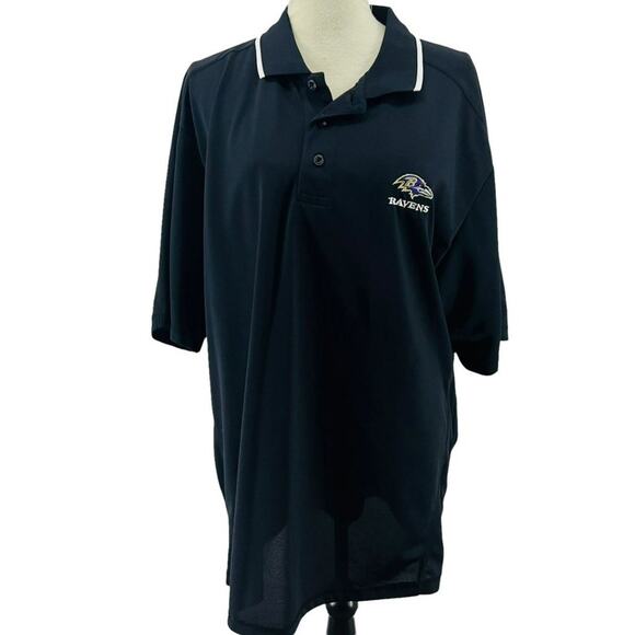 NFL Polo Baltimore Ravens Black Embroidered Logo Xlarge - Picture 8 of 8